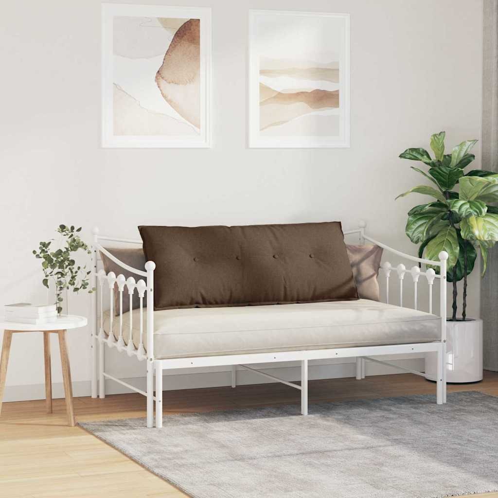 VidaXL Rugkussen Bruin 120 x 19 x 50 cm Stof