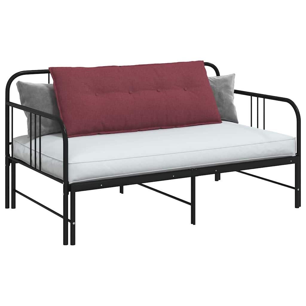 VidaXL Rugkussen Wijnrood 120 x 19 x 50 cm Stof