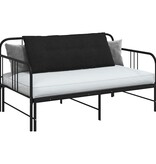 VidaXL Rugkussen Zwart 120 x 19 x 50 cm Stof