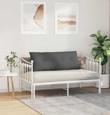 VidaXL Rugkussen Donkergrijs 120 x 19 x 50 cm Stof