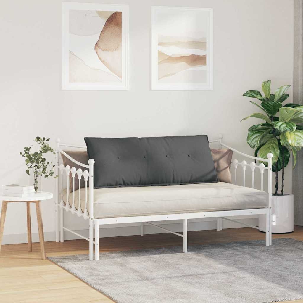 VidaXL Rugkussen Donkergrijs 120 x 19 x 50 cm Stof