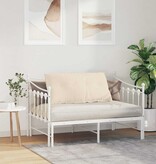 VidaXL Rugkussen Beige 100 x 50 cm Microvezel Stof