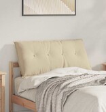 VidaXL Rugkussen Crème 100 x 50 cm Microvezel Stof