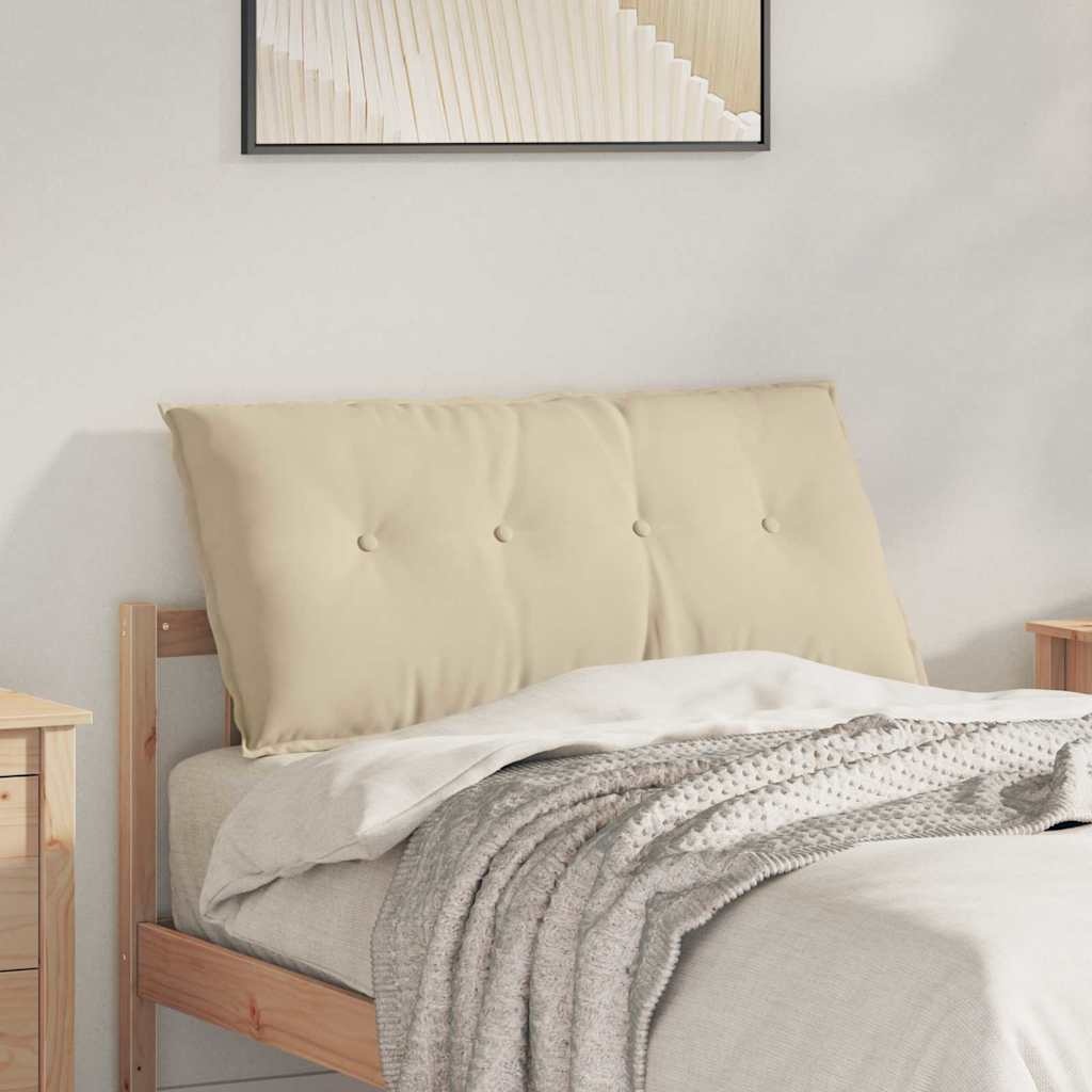 VidaXL Rugkussen Crème 100 x 50 cm Microvezel Stof