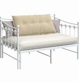 VidaXL Rugkussen Crème 100 x 50 cm Microvezel Stof