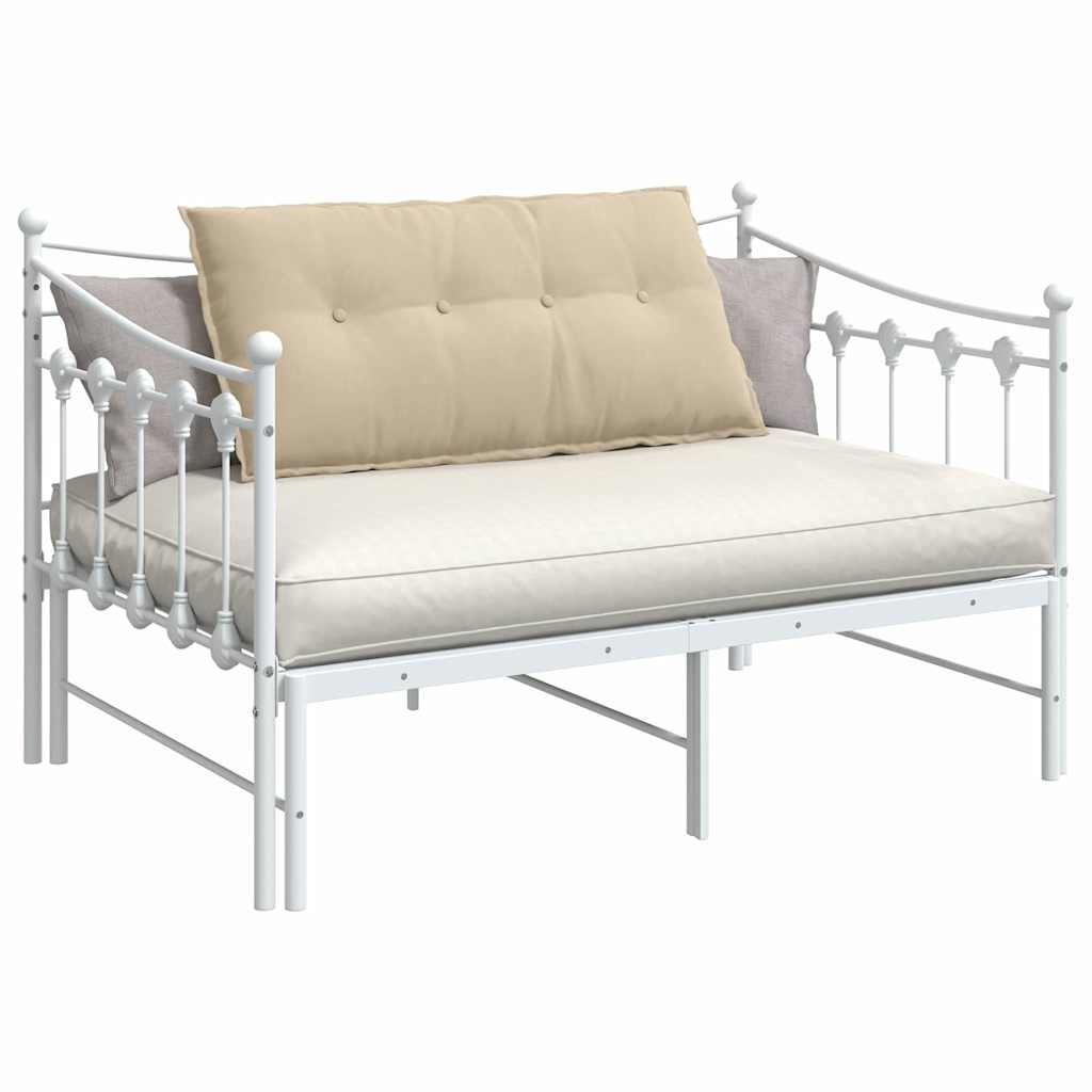 VidaXL Rugkussen Crème 100 x 50 cm Microvezel Stof