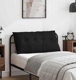 VidaXL Rugkussen Zwart 100 x 50 cm Microvezel Stof