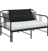 VidaXL Rugkussen Zwart 100 x 50 cm Microvezel Stof