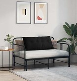 VidaXL Rugkussen Zwart 100 x 50 cm Microvezel Stof