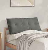 VidaXL Rugkussen Donkergrijs 100 x 50 cm Microvezel Stof
