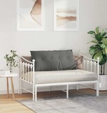 VidaXL Rugkussen Donkergrijs 100 x 50 cm Microvezel Stof