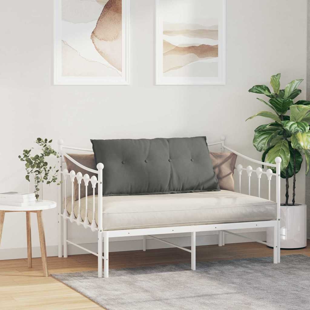 VidaXL Rugkussen Donkergrijs 100 x 50 cm Microvezel Stof