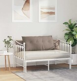 VidaXL Rugkussen Taupe 100 x 50 cm Microvezel Stof