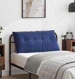 VidaXL Rugkussen Politieblauw 100 x 50 cm Katoen Stof