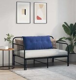 VidaXL Rugkussen Politieblauw 100 x 50 cm Katoen Stof