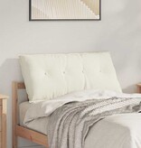 VidaXL Rugkussen Crème 100 x 50 cm Katoen Stof