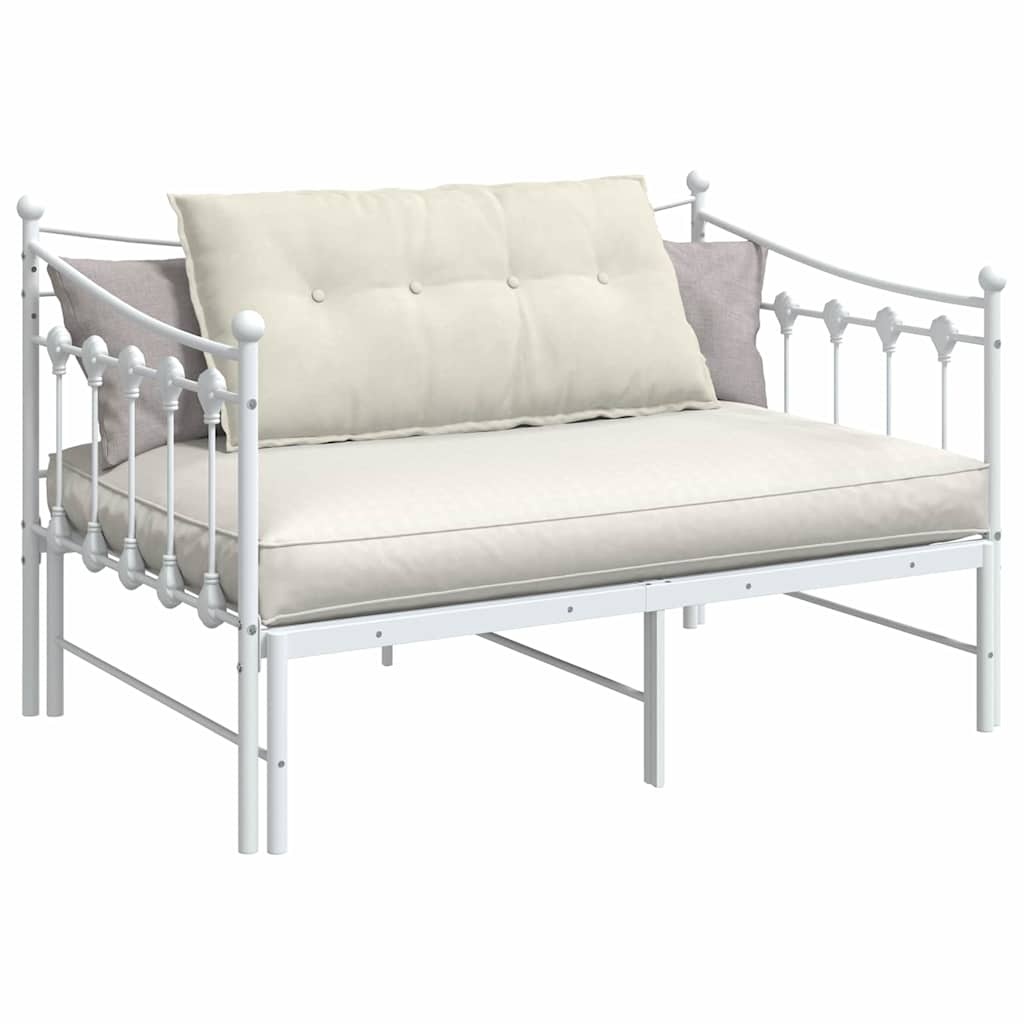 VidaXL Rugkussen Crème 100 x 50 cm Katoen Stof