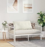 VidaXL Rugkussen Crème 100 x 50 cm Katoen Stof