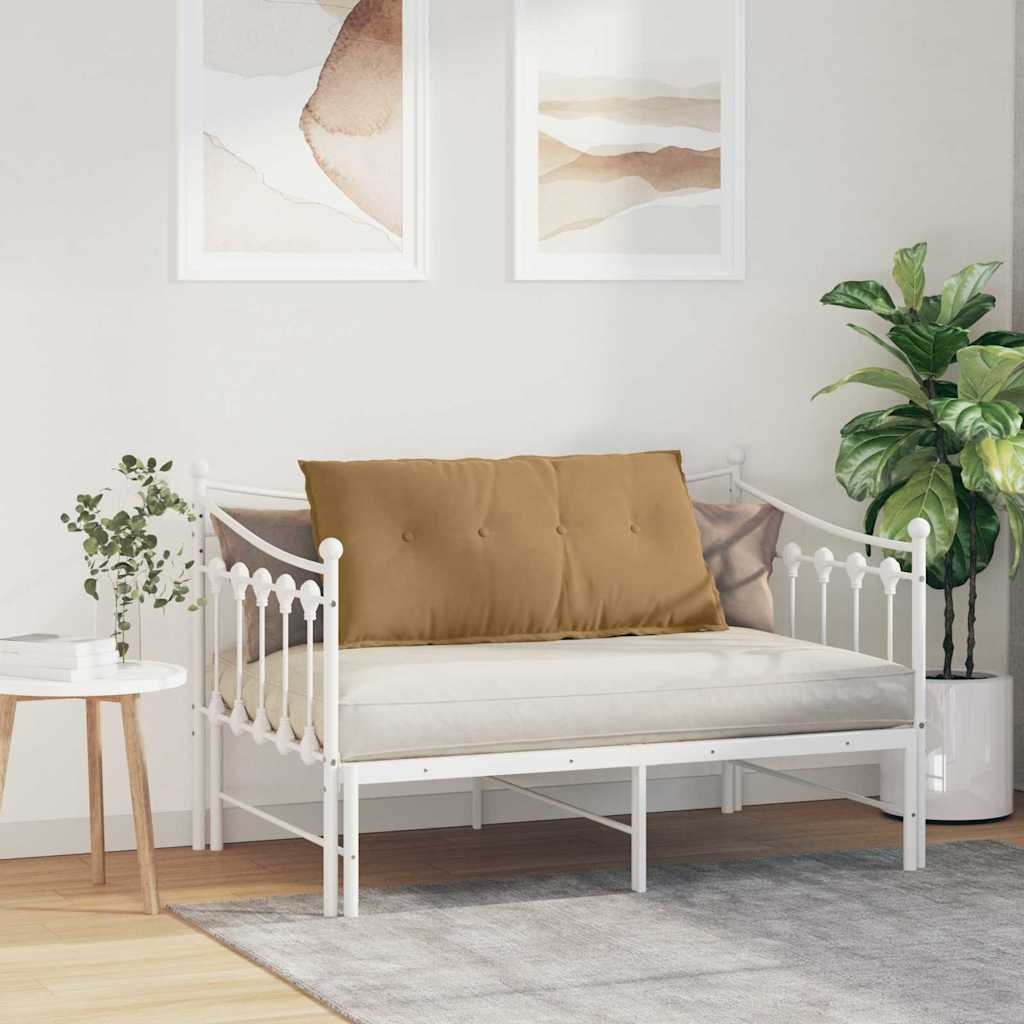 VidaXL Rugkussen Bruin 100 x 50 cm Katoen Stof