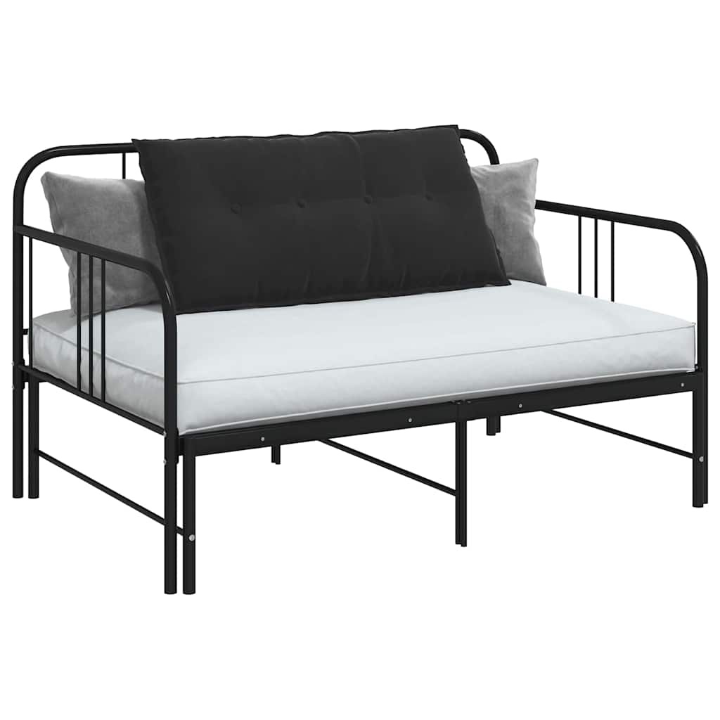 VidaXL Rugkussen Zwart 100 x 50 cm Katoen Stof