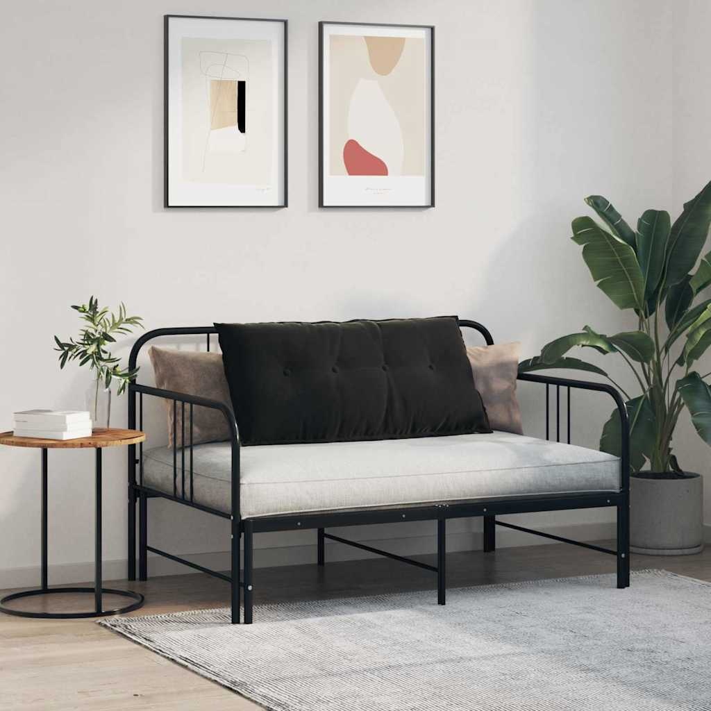 VidaXL Rugkussen Zwart 100 x 50 cm Katoen Stof