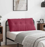 VidaXL Rugkussen Wijnrood 100 x 50 cm Katoen Stof