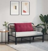 VidaXL Rugkussen Wijnrood 100 x 50 cm Katoen Stof