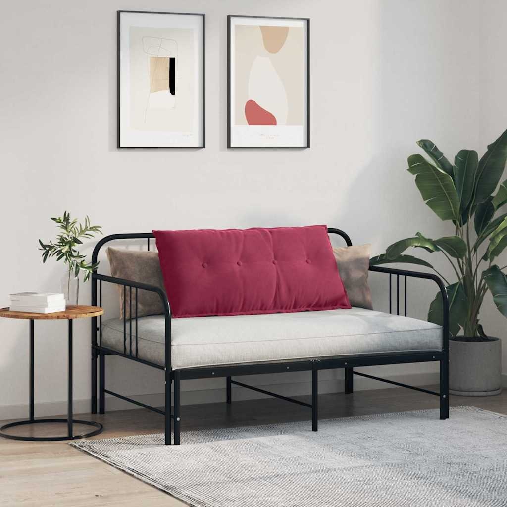 VidaXL Rugkussen Wijnrood 100 x 50 cm Katoen Stof