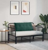 VidaXL Rugkussen Donkergroen 100 x 50 cm Katoen Stof