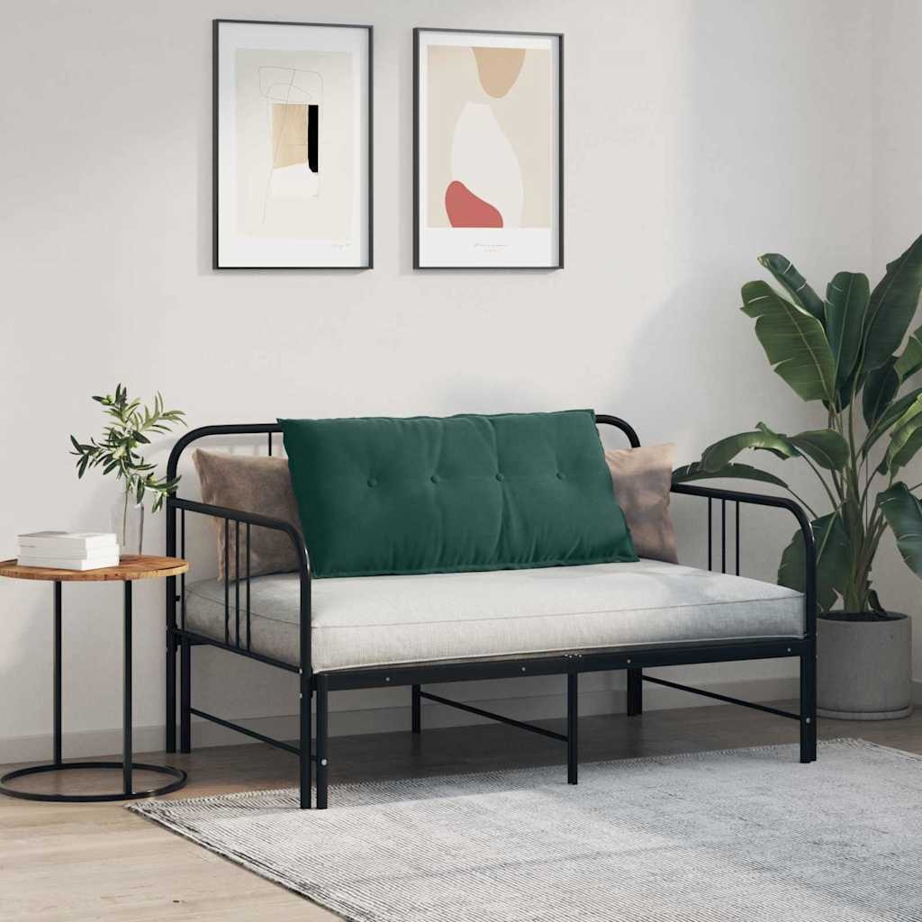 VidaXL Rugkussen Donkergroen 100 x 50 cm Katoen Stof