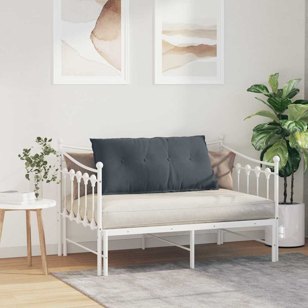 VidaXL Rugkussen Donkergrijs 100 x 50 cm Katoen Stof