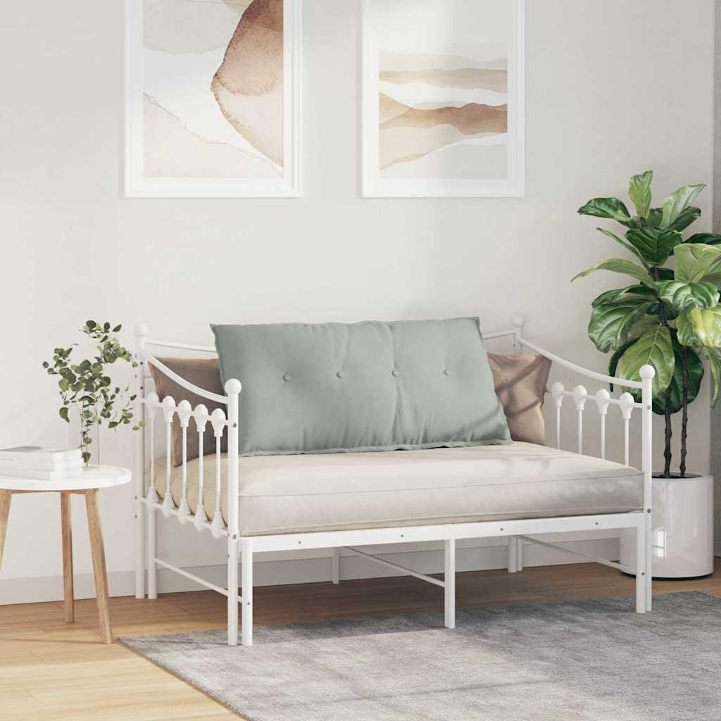 VidaXL Rugkussen Lichtgrijs 100 x 50 cm Katoen Stof