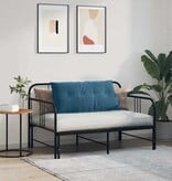 VidaXL Rugkussen Blauw 100 x 50 cm Katoen Stof