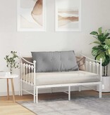 VidaXL Rugkussen Wolkengrijs 100 x 19 x 50 cm Stof