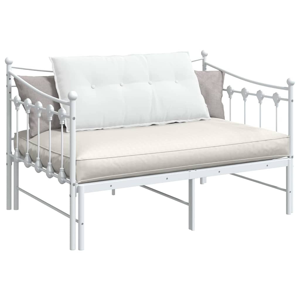 VidaXL Rugkussen Wit 100 x 19 x 50 cm Stof