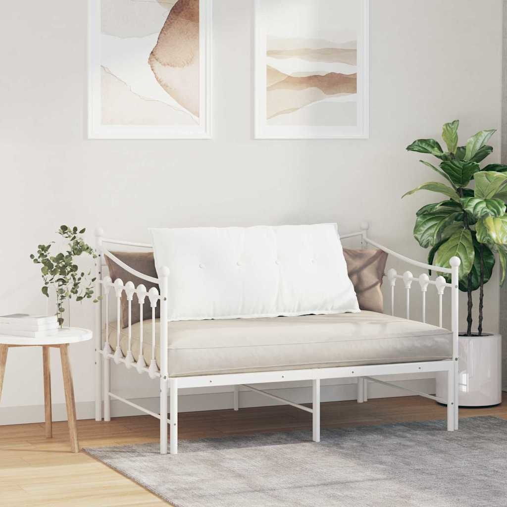 VidaXL Rugkussen Wit 100 x 19 x 50 cm Stof