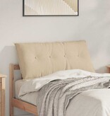 VidaXL Rugkussen Crème 100 x 19 x 50 cm Stof