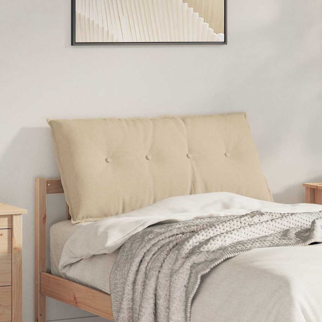 VidaXL Rugkussen Crème 100 x 19 x 50 cm Stof