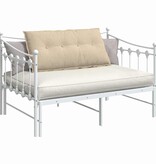 VidaXL Rugkussen Crème 100 x 19 x 50 cm Stof