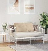 VidaXL Rugkussen Crème 100 x 19 x 50 cm Stof