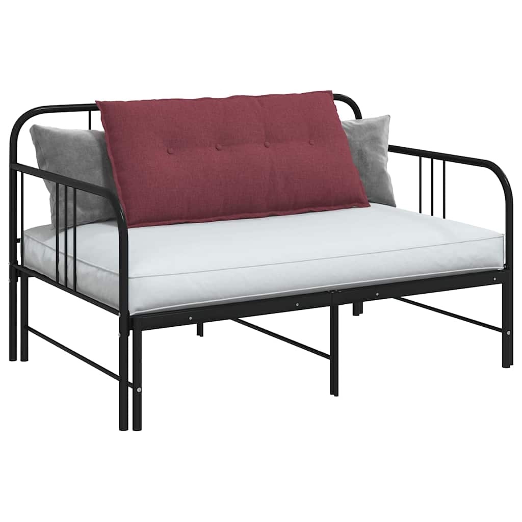 VidaXL Rugkussen Wijnrood 100 x 19 x 50 cm Stof