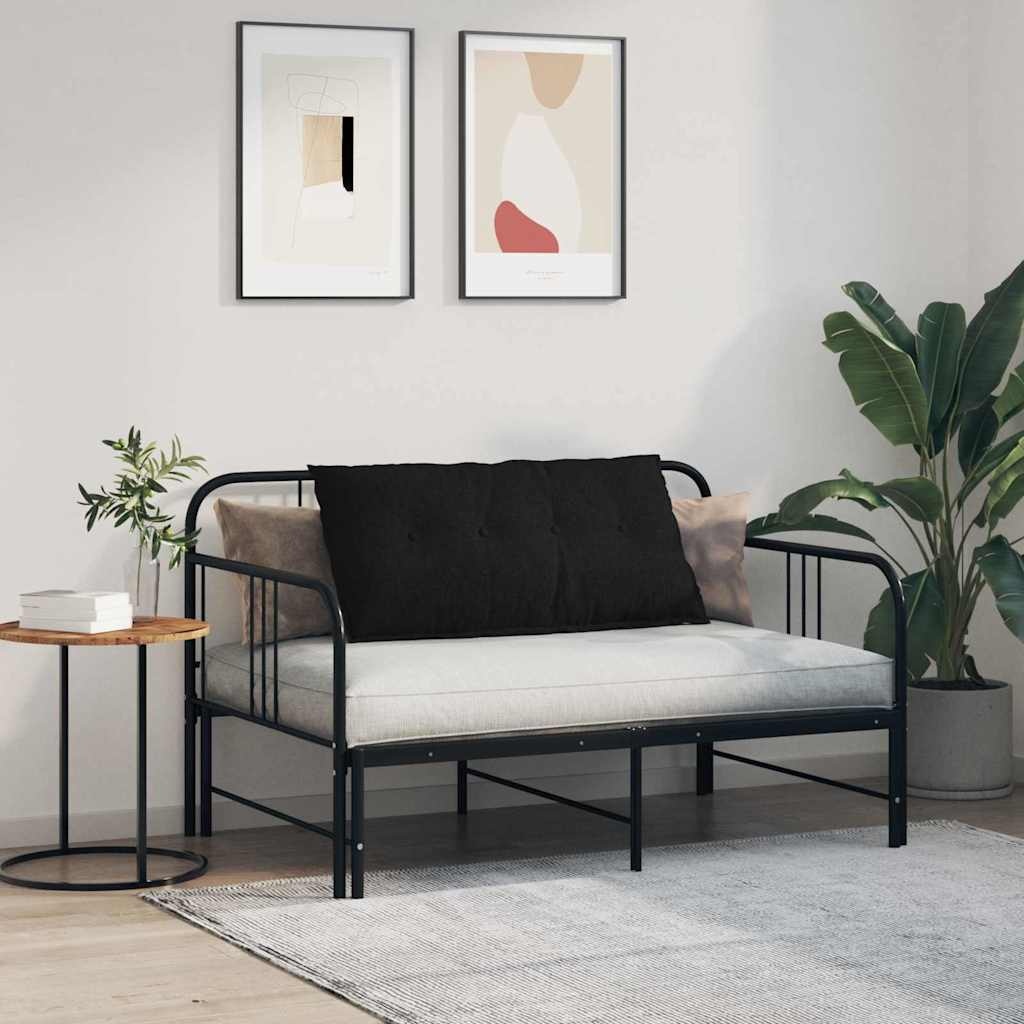 VidaXL Rugkussen Zwart 100 x 19 x 50 cm Stof