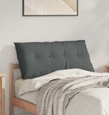 VidaXL Rugkussen Donkergrijs 100 x 19 x 50 cm Stof