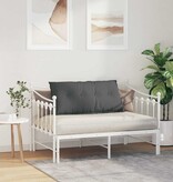 VidaXL Rugkussen Donkergrijs 100 x 19 x 50 cm Stof