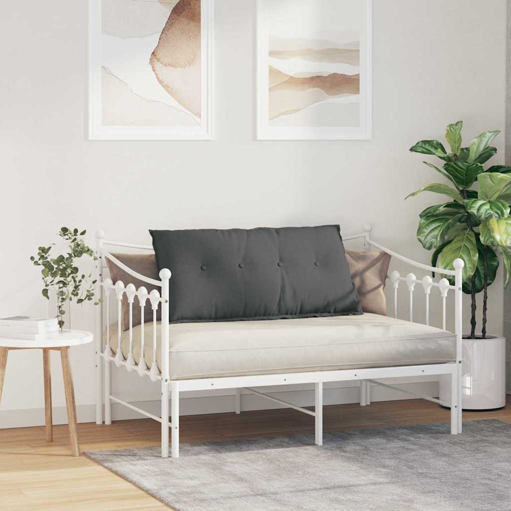 VidaXL Rugkussen Donkergrijs 100 x 19 x 50 cm Stof