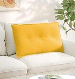 VidaXL Rugkussen Lichtgeel 80 x 50 cm Katoen Stof
