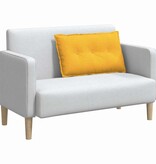 VidaXL Rugkussen Lichtgeel 80 x 50 cm Katoen Stof