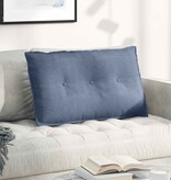 VidaXL Rugkussen Blauw 80 x 50 cm Katoen Stof