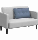 VidaXL Rugkussen Blauw 80 x 50 cm Katoen Stof