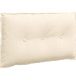 VidaXL Rugkussen Crème 80 x 50 cm Katoen Stof